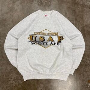Vintage 90s U.S. Air Force Gray Crewneck Sweatshirt Size L